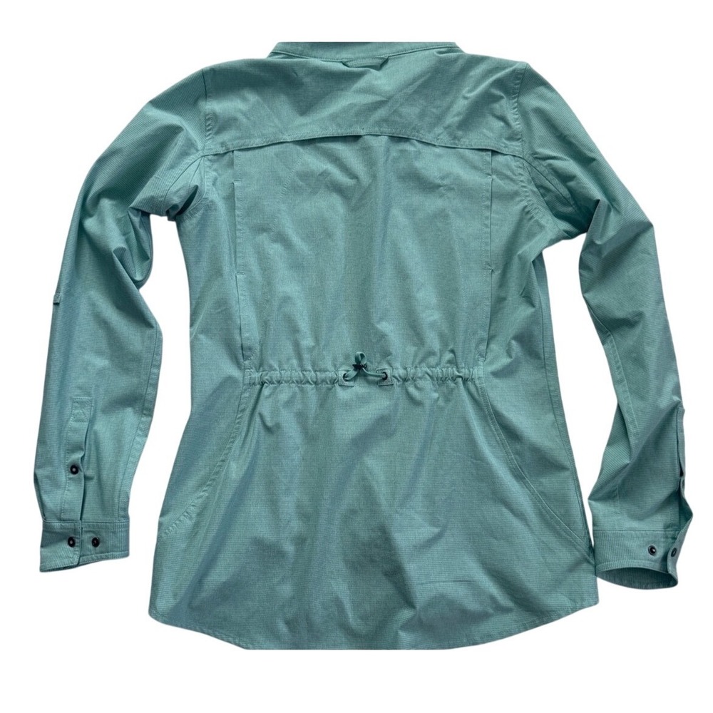 Duluth Trading Co Sol Survivor Sun Protection Shirt Jac Seafoam XS Outdoorsy - Picture 4 of 12
